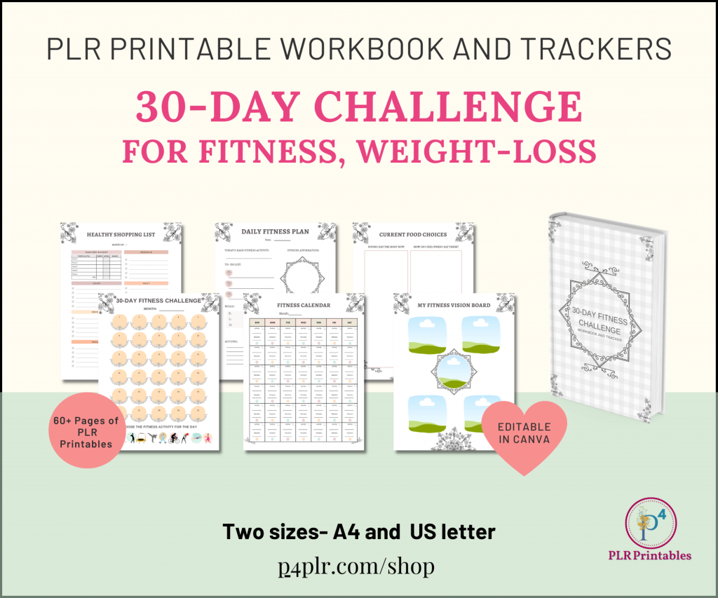 Fitness challenge for weight loss pages