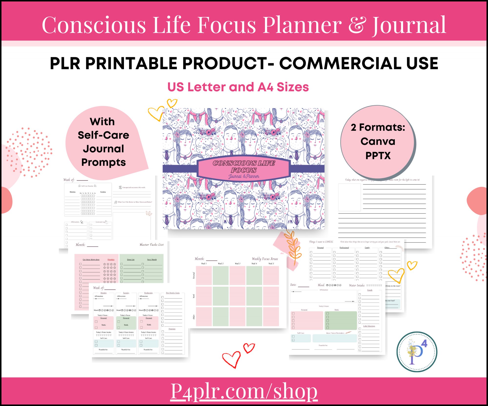 Conscious Life Focus Planner & Journal Combo Set