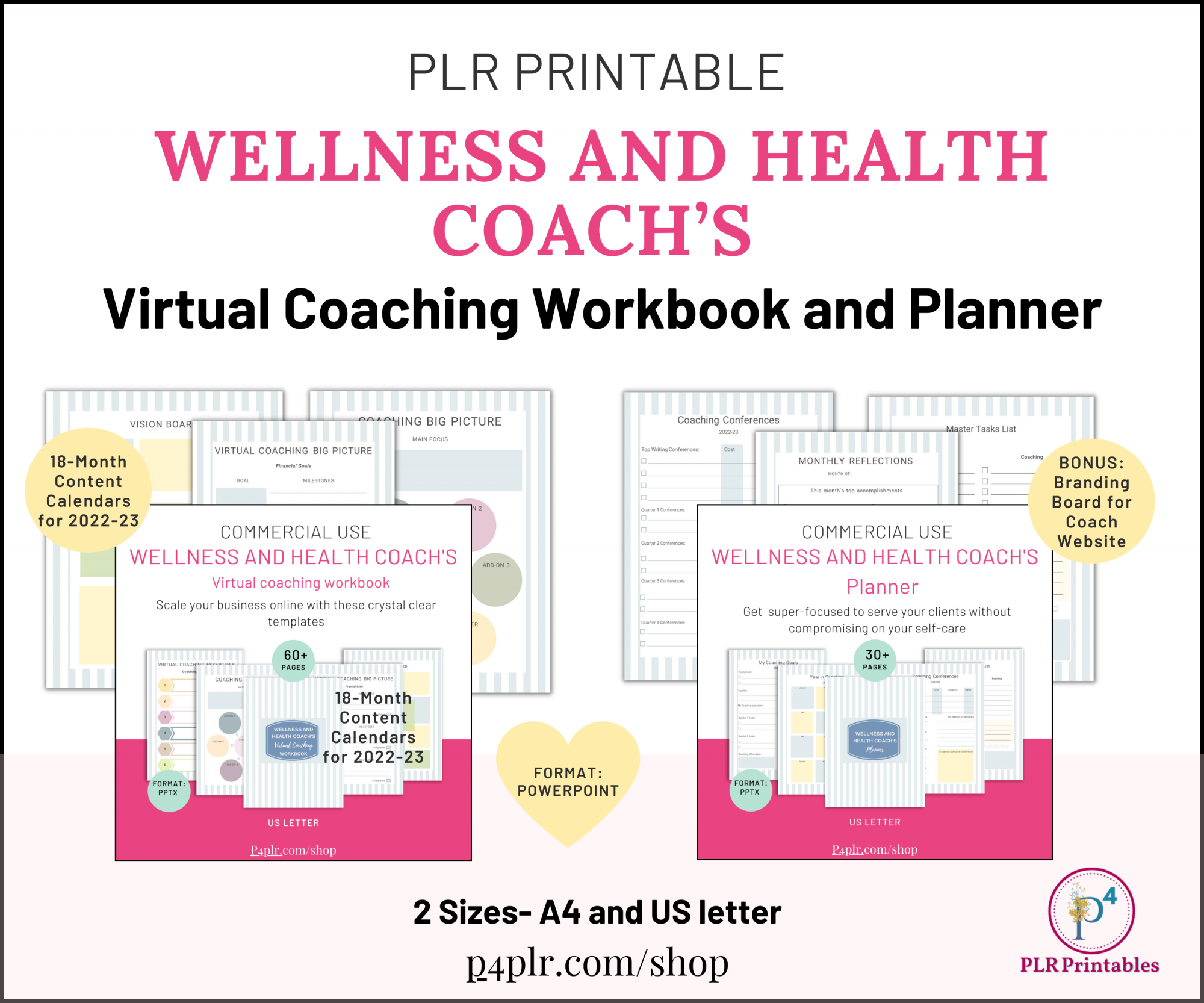 NEW! Wellness and Health Coach’s Virtual Coaching Workbook and Planner