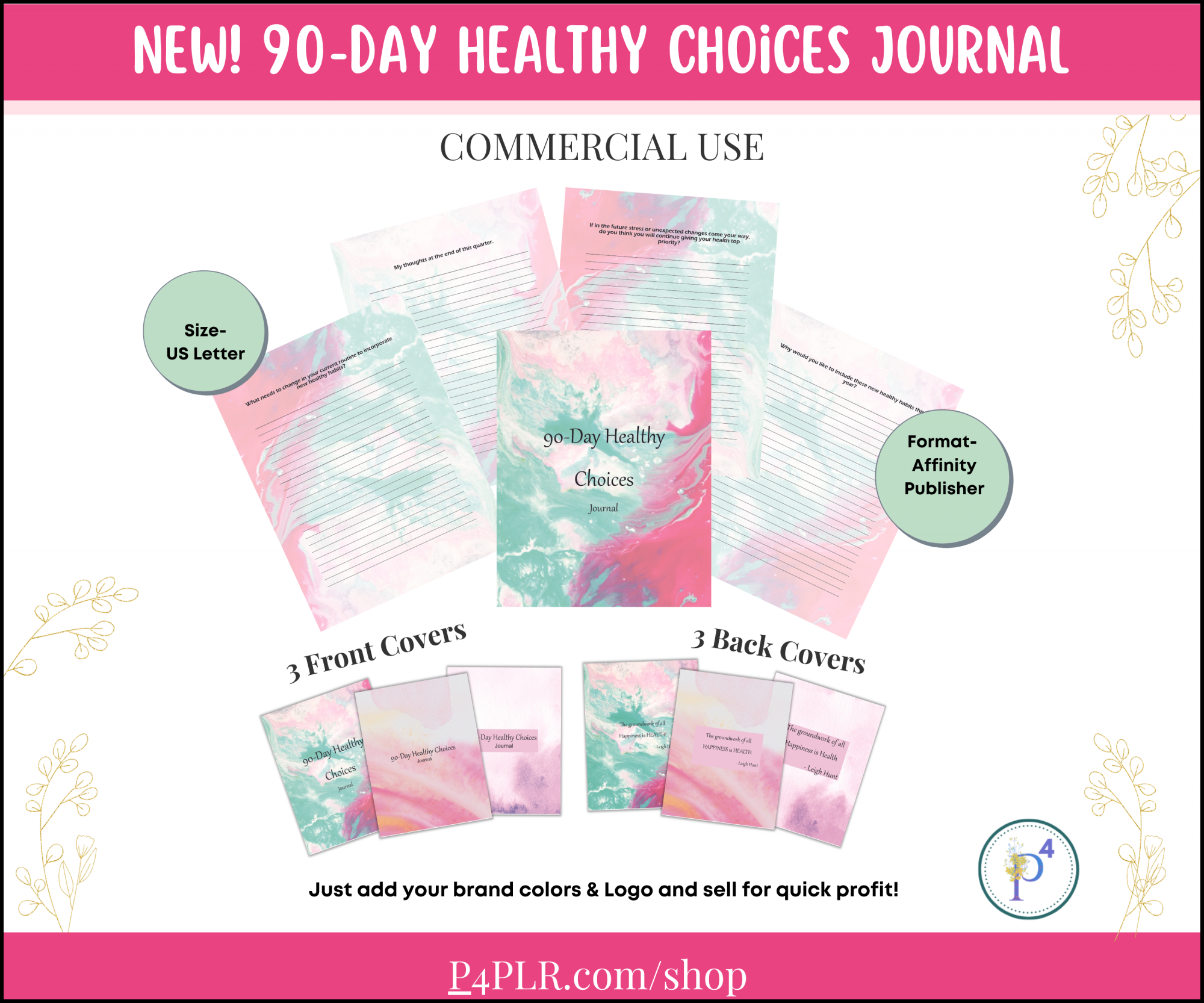 90-day Healthy Choices Journal- Affinity Publisher Templates