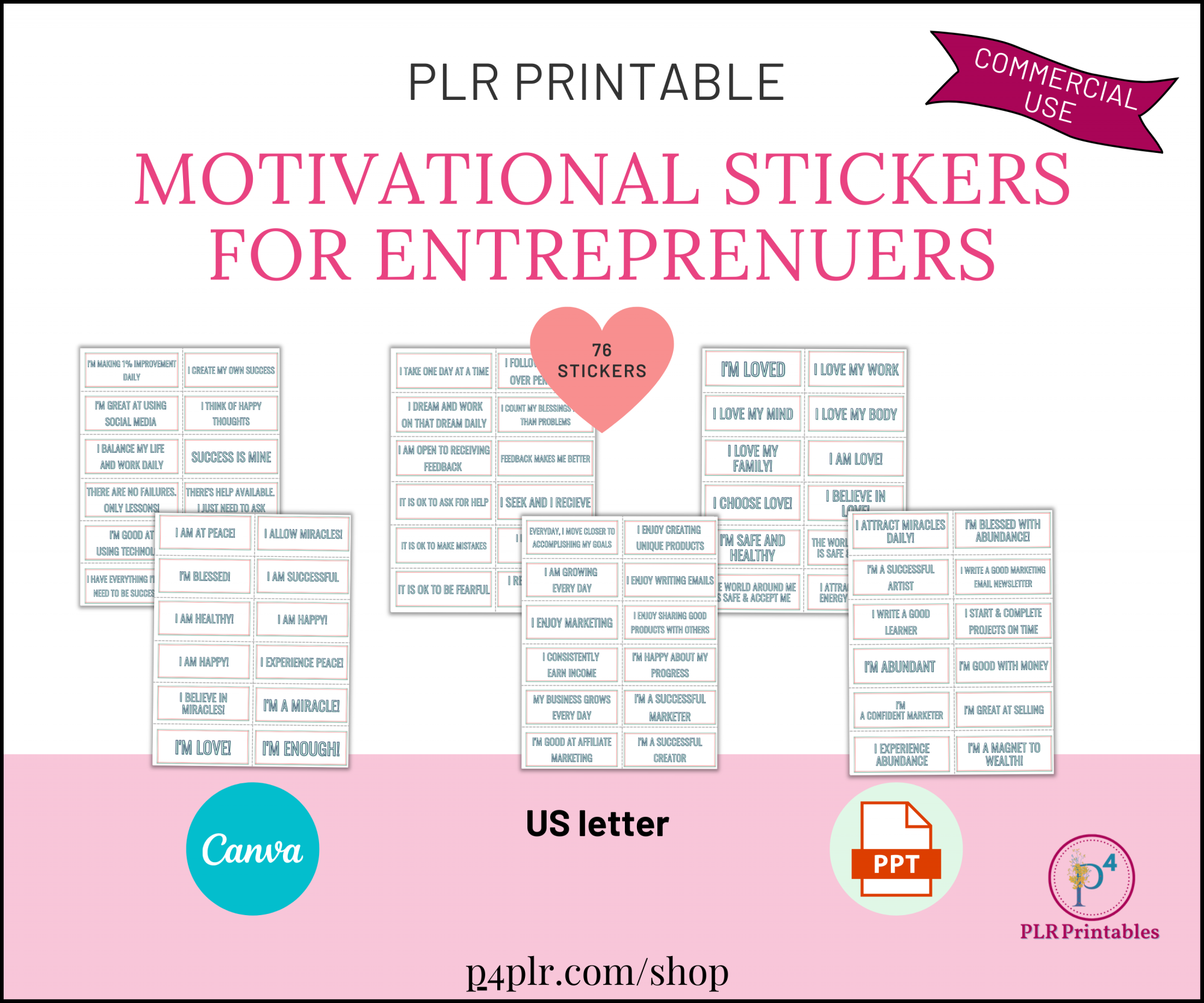 Motivational Stickers for Entreprenuers