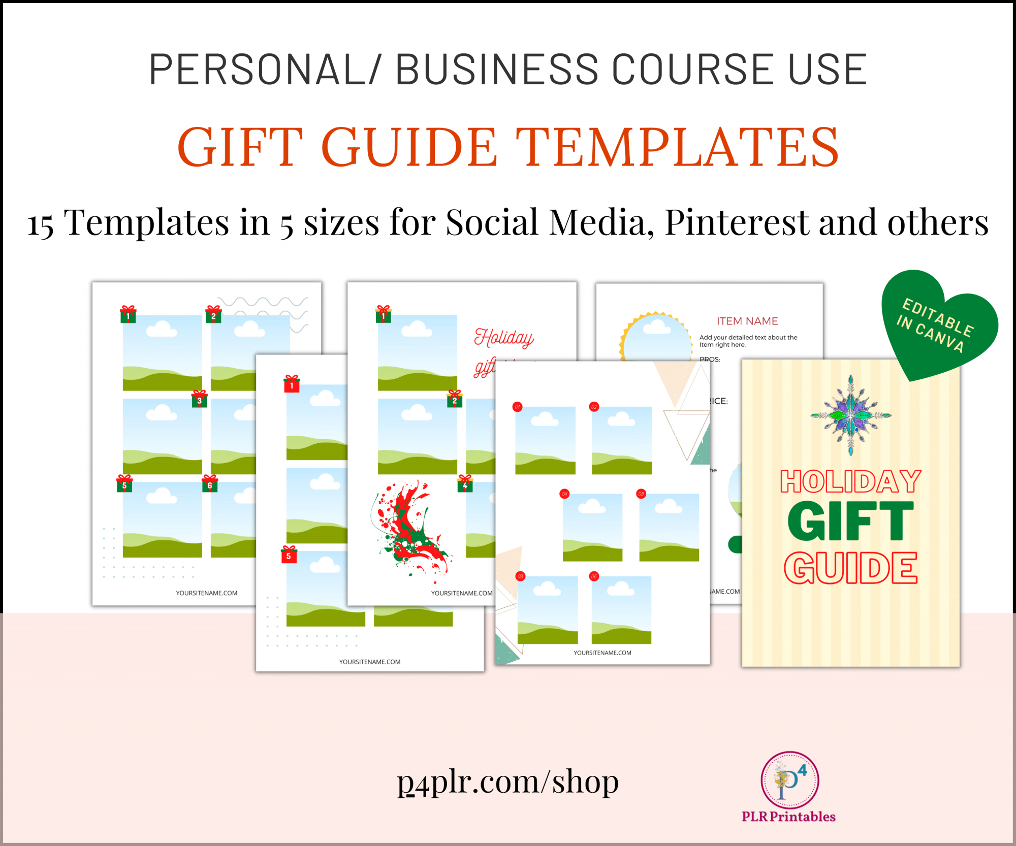NEW! Gift Guide Templates for Bloggers and Coaches