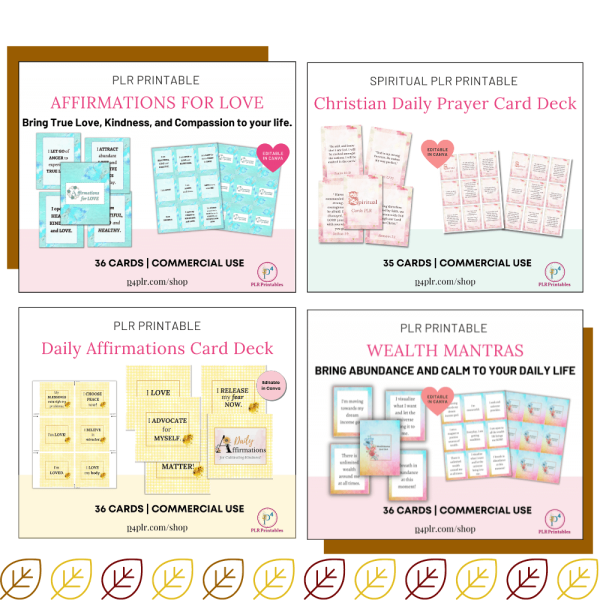 PLR Package- CARD DECK BUNDLE