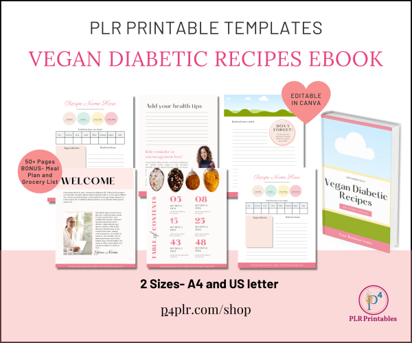 New Vegan Diabetic Recipes Ebook Template