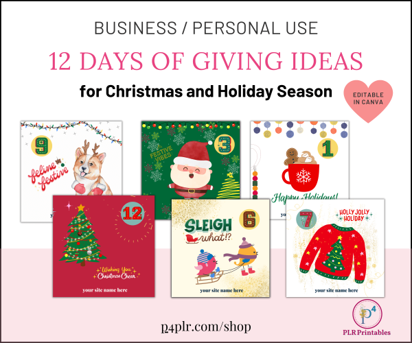 12 days of Christmas Template ( Canva)