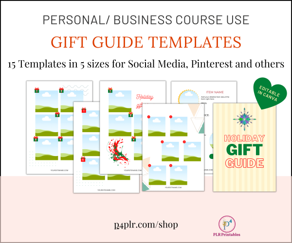Gift Guide Templates for Bloggers and Coaches
