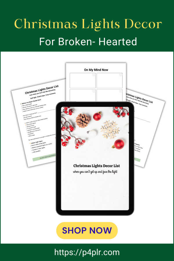 Christmas Lights Decor List for Broken-hearted