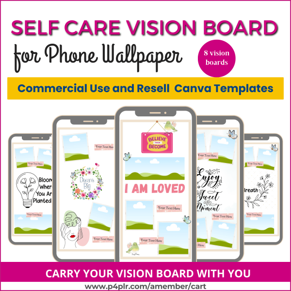 Vision Board Wallpaper ( Self-care theme)