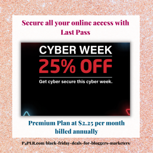 Last Pass Black Friday Deal for Bloggers