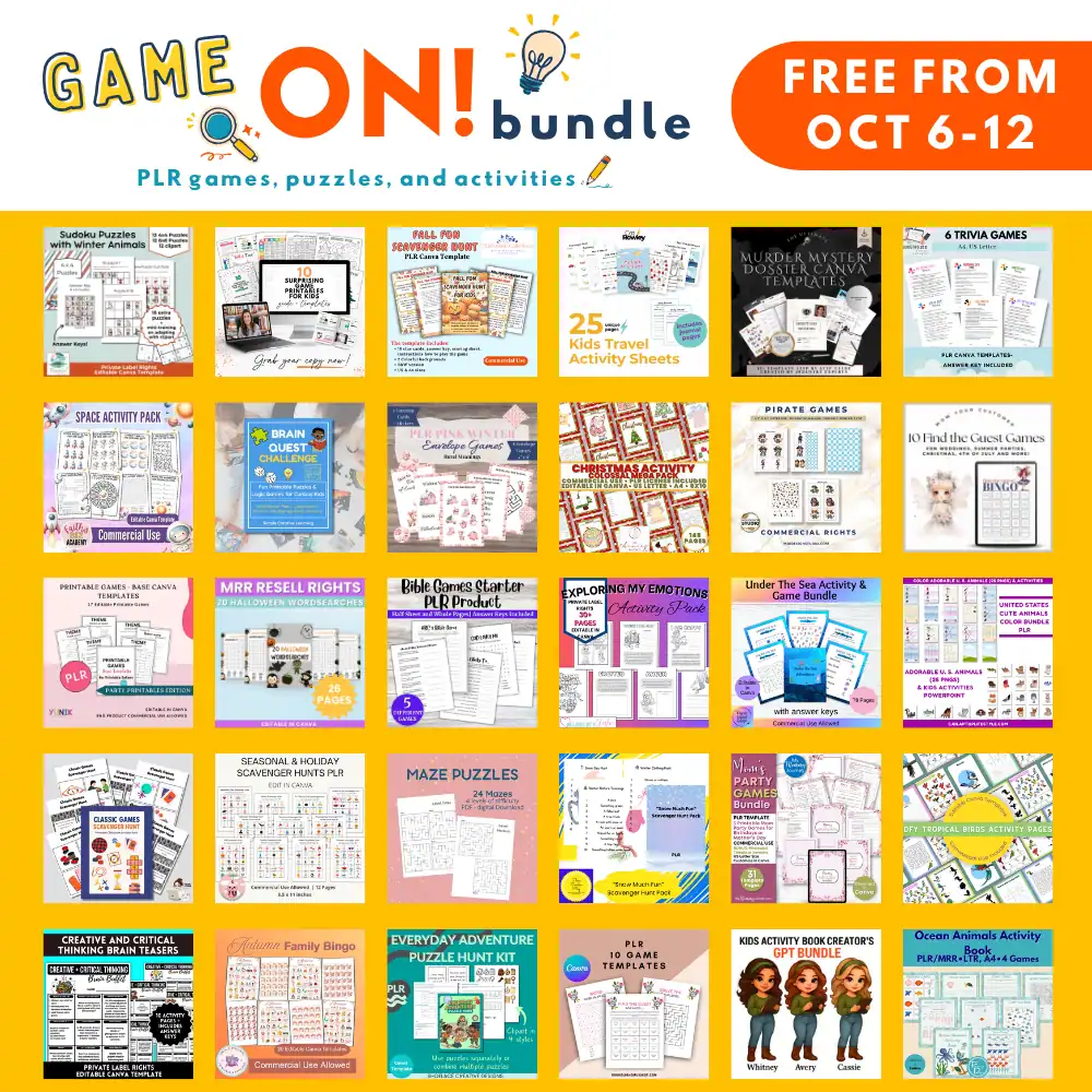 FREE Kids activities Printables bundle until October 12, 25